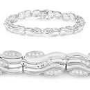 0.84 Carat Genuine White Diamond .925 Sterling Silver Bracelet-2