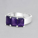 2.85 Carat Genuine Amethyst .925 Sterling Silver Ring-4