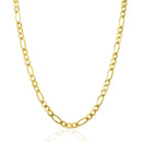 4.5mm 14k Yellow Gold Solid Figaro Chain-2