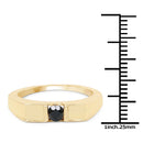 0.25 Carat Genuine Black Diamond .925 Sterling Silver Ring-3