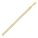 5.7mm 14k Two Tone Gold Pave Curb Chain-1
