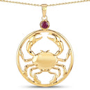 0.33 Carat Genuine Ruby .925 Sterling Silver Pendant-1