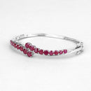 9.10 Carat Glass Filled Ruby .925 Sterling Silver Bangle-3