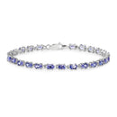 6.25 Carat Genuine Tanzanite .925 Sterling Silver Bracelet-3