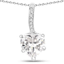 4.46 Carat Genuine White Cubic Zirconia .925 Sterling Silver Pendant-1