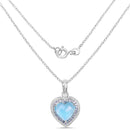 7.36 Carat Genuine Blue Topaz and Tanzanite .925 Sterling Silver Pendant-3
