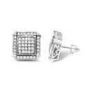10K White Gold 1.0 Cttw Diamond  Composite with Halo Stud Earrings (H-I Color, I1-I2 Clarity)-3