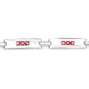 2.52 Carat Genuine Orange Sapphire .925 Sterling Silver Bracelet-3