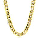 9.15mm 10k Yellow Gold Semi Solid Miami Cuban Chain-2