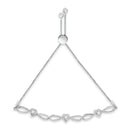 .925 Sterling Silver Diamond Accent Heart and Infinity 4â€-10â€ Adjustable Bolo Bracelet (I-J Color, I3 Clarity)-2