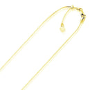 14k Yellow Gold Adjustable Snake Chain 0.85mm-1