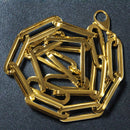 14k Yellow Gold Extra Wide Paperclip Chain Necklace-6