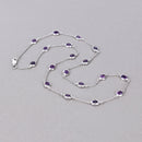 6.12 Carat Genuine Amethyst .925 Sterling Silver Necklace-3
