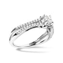 14K White Gold 5/8 Cttw Diamond Split Shank Engagement Ring  (G-H Color, VS2-SI1 Clarity) - Size 7-3
