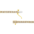14K Yellow Gold Plated .925 Sterling Silver 3.0 Cttw Diamond Link Bracelet (K-L Color, I2-I3 Clarity) - 7.25"-6