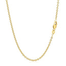 14k Yellow Gold Round Cable Link Chain 1.9mm-3