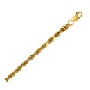 10K Yellow Gold Hollow Diamond Cut Rope Chain (5.00 mm)-1