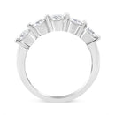 14K White Gold 1.00 Cttw Brilliant Round Cut Diamond 5-Stone Band Ring (H-I Color, SI2-I1 Clarity) - Ring Size 7-3