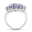 5.28 Carat Genuine Tanzanite .925 Sterling Silver Ring-2