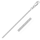 14k White Gold Foxtail 1.0mm Chain-1