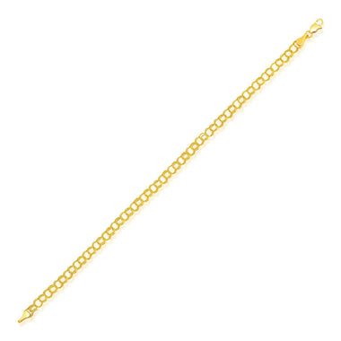 4.0 mm 14k Yellow Gold Lite Charm Bracelet - 0