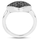 0.24 Carat Genuine Black Diamond .925 Sterling Silver Ring-2