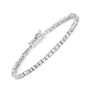 4.96 Carat Genuine White Topaz .925 Sterling Silver Bracelet-2