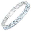 15.04 Carat Genuine Blue Topaz .925 Sterling Silver Bracelet-2