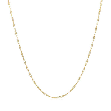 14k Yellow Gold Singapore Chain 0.6mm - 0