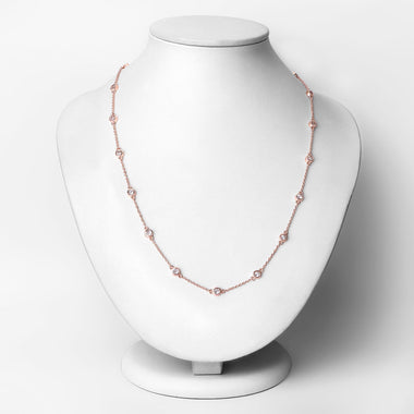 1.62 Carat Genuine Morganite .925 Sterling Silver Necklace - 0