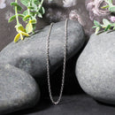 14k White Gold Diamond Cut Cable Link Chain 1.8mm-4