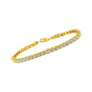 10K Yellow Gold Plated .925 Sterling Silver 1 cttw Prong-Set Diamond Pear Shape Link Bracelet (I-J Color, I1-I2 Clarity) - 7.25"-3