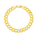 14k Yellow Gold Solid Curb Bracelet 10.0mm-2