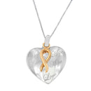 10K Yellow Gold Over Silver Heart Pendant Necklace-1