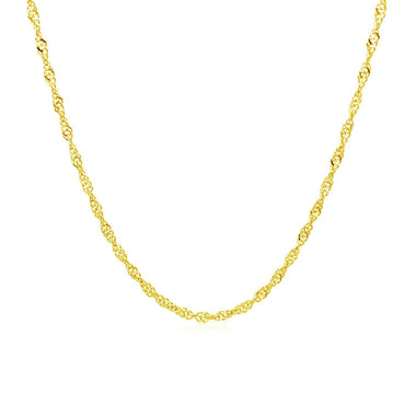 10k Yellow Gold Singapore Chain 1.5mm - 0