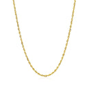 2.0mm 14k Yellow Gold Solid Diamond Cut Rope Chain-2