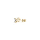 1 cttw Certified IGI Lab Grown Round Diamond Stud Earrings 14k Yellow Gold (G/VS2)-4