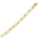14k Yellow Gold Greek Fret Design Fancy Bracelet-4