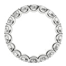 Round Cut Lab Grown Diamond Eternity Ring in 14k White Gold (2 cttw FG/VS2)-3