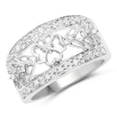 0.31 Carat Genuine White Diamond .925 Sterling Silver Ring-1
