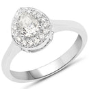 14K White Gold 0.63 Carat Genuine White Diamond Ring-1