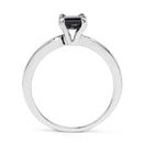 0.63 Carat Genuine Black Sapphire .925 Sterling Silver Ring-2