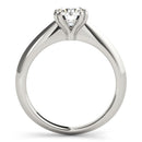 14k White Gold Double Prong Set Solitaire Diamond Engagement Ring (1 cttw)-4