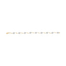 10k Two-Tone Gold 1/3 Cttw Diamond Pave Set Heart S-Link 7.25" Bracelet (I-J Color, I2-I3 Clarity)-4