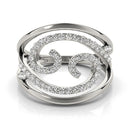 Swirl Design Diamond Ring in 14k White Gold (1/2 cttw)-2