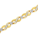 10K Yellow Gold Round-Cut Diamond Infinite Love Bracelet (1.00 cttw, I-J Color, I2-I3 Clarity)-4