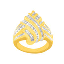 10K Yellow Gold Diamond Bypass Ring (1.0 cttw, H-I Color, I2-I3 Clarity)-3