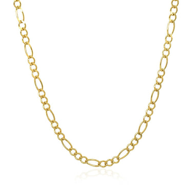 3.0mm 10k Yellow Gold Solid Figaro Chain - 0