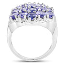 6.27 Carat Genuine Tanzanite .925 Sterling Silver Ring-2