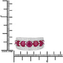 3.24 Carat Genuine Ruby and White Diamond 14K White Gold Ring-3